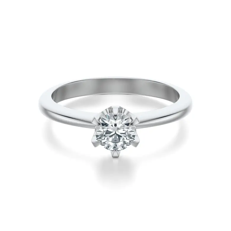 Pierścionek z białego złota z diamentem AJPZ_008